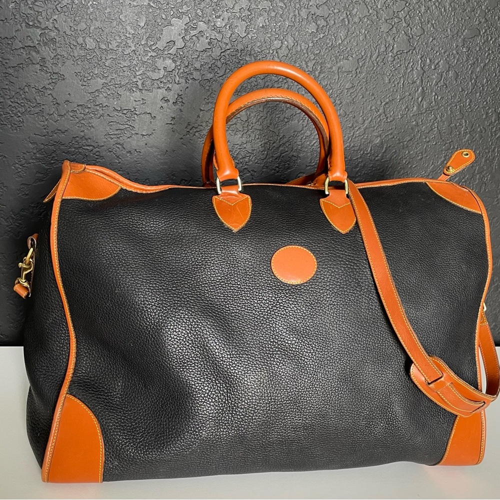 Dooney & Bourke AWL Leather Carry On Duffle Luggage Travel Bag R14 weekender - Picture 2 of 16